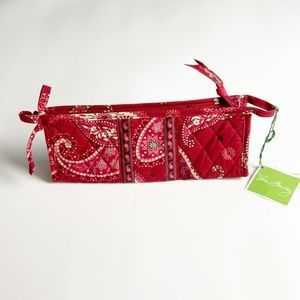 Vera Bradley Mesa Red Small Bow Cosmetic Case NWT